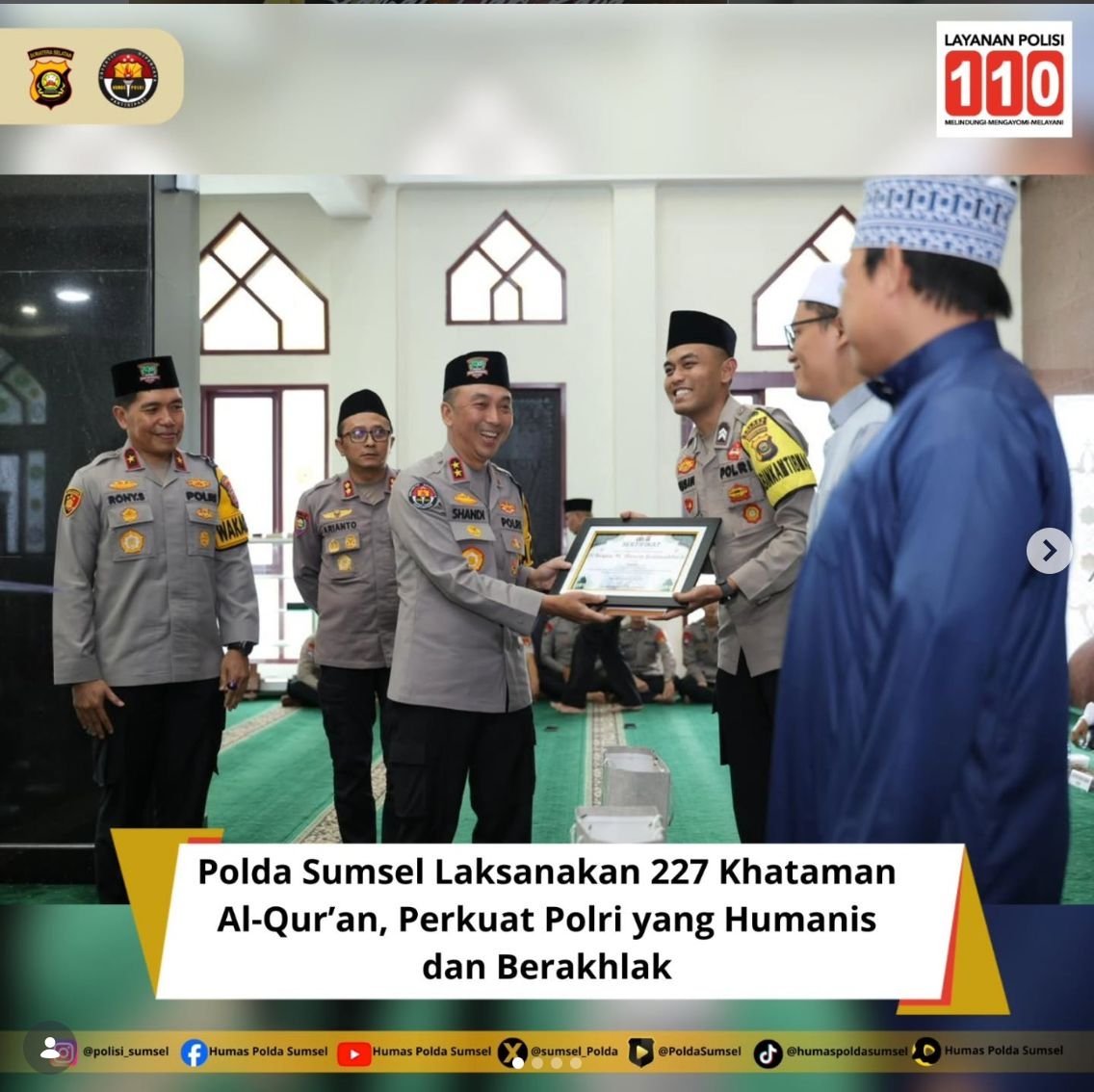 Kapolda Sumsel Bangun Sinergi dengan Hafidz Qur’an, Perkuat Cooling System Kamtibmas